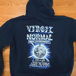 Virgil Normal Adult Entertainment Hoodie Mens XXL Black double-sides graphic